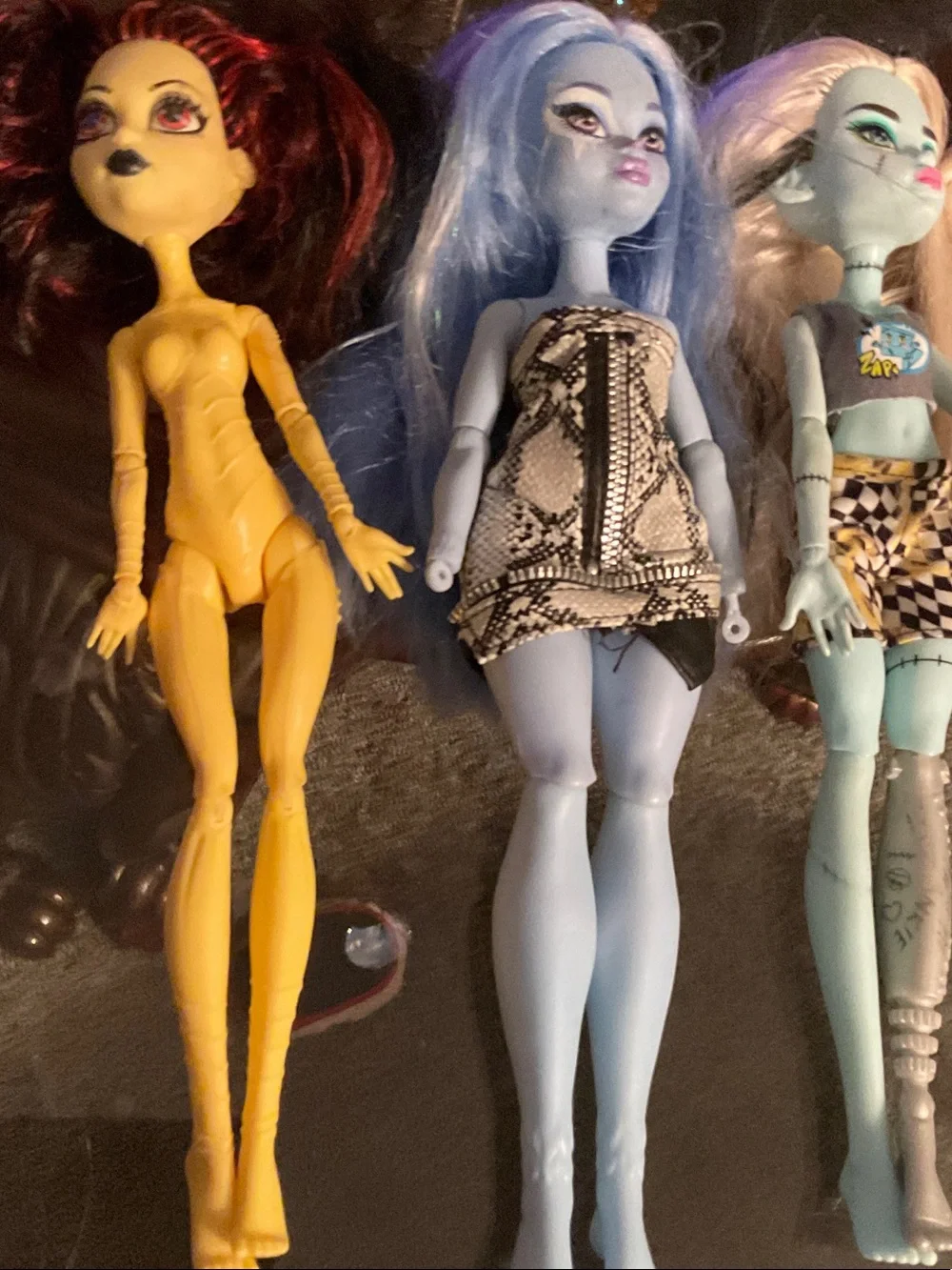 monster high Dolls Lot - Yellow, Blue, Pale Blue, Light Green